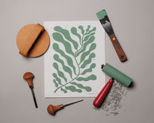 Load image into Gallery viewer, 20 Leaves Lino Print
