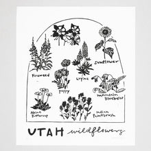 Load image into Gallery viewer, Utah Wildflowers Lino Print
