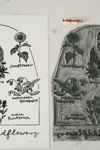 Load image into Gallery viewer, Utah Wildflowers Lino Print
